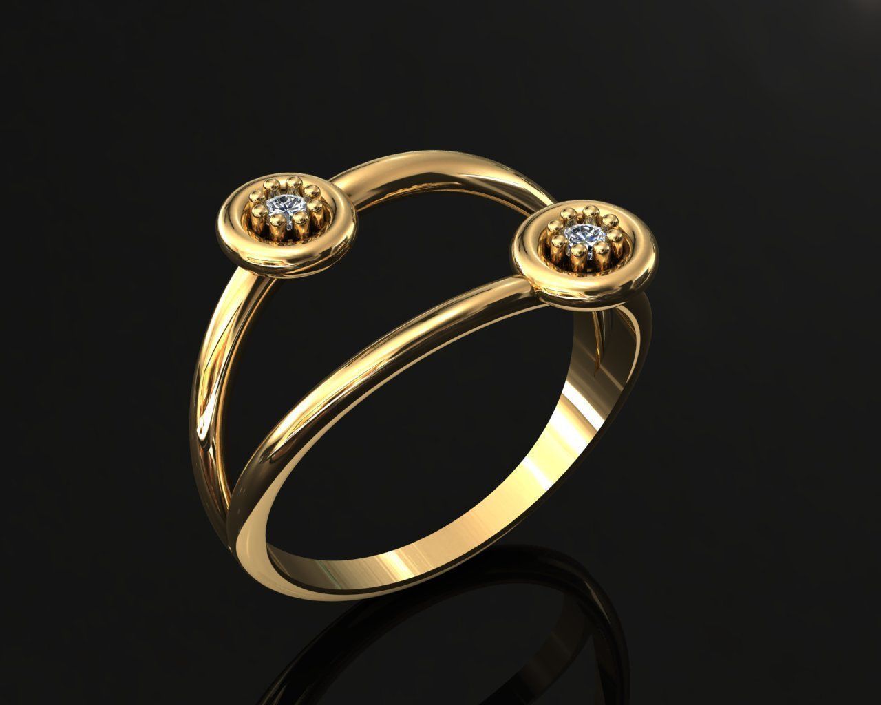 pieces of ring -solitaire -  - pendant 3D print model_24