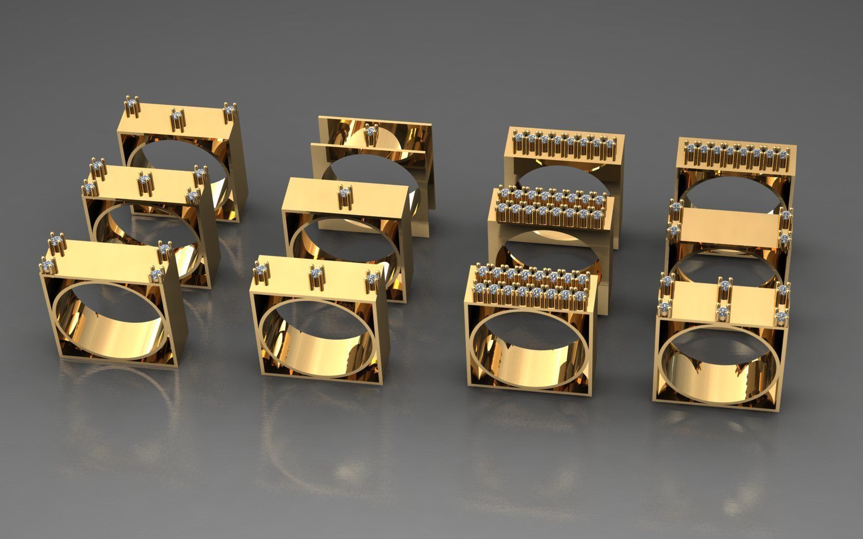 pieces of ring -solitaire -  - pendant 3D print model_47