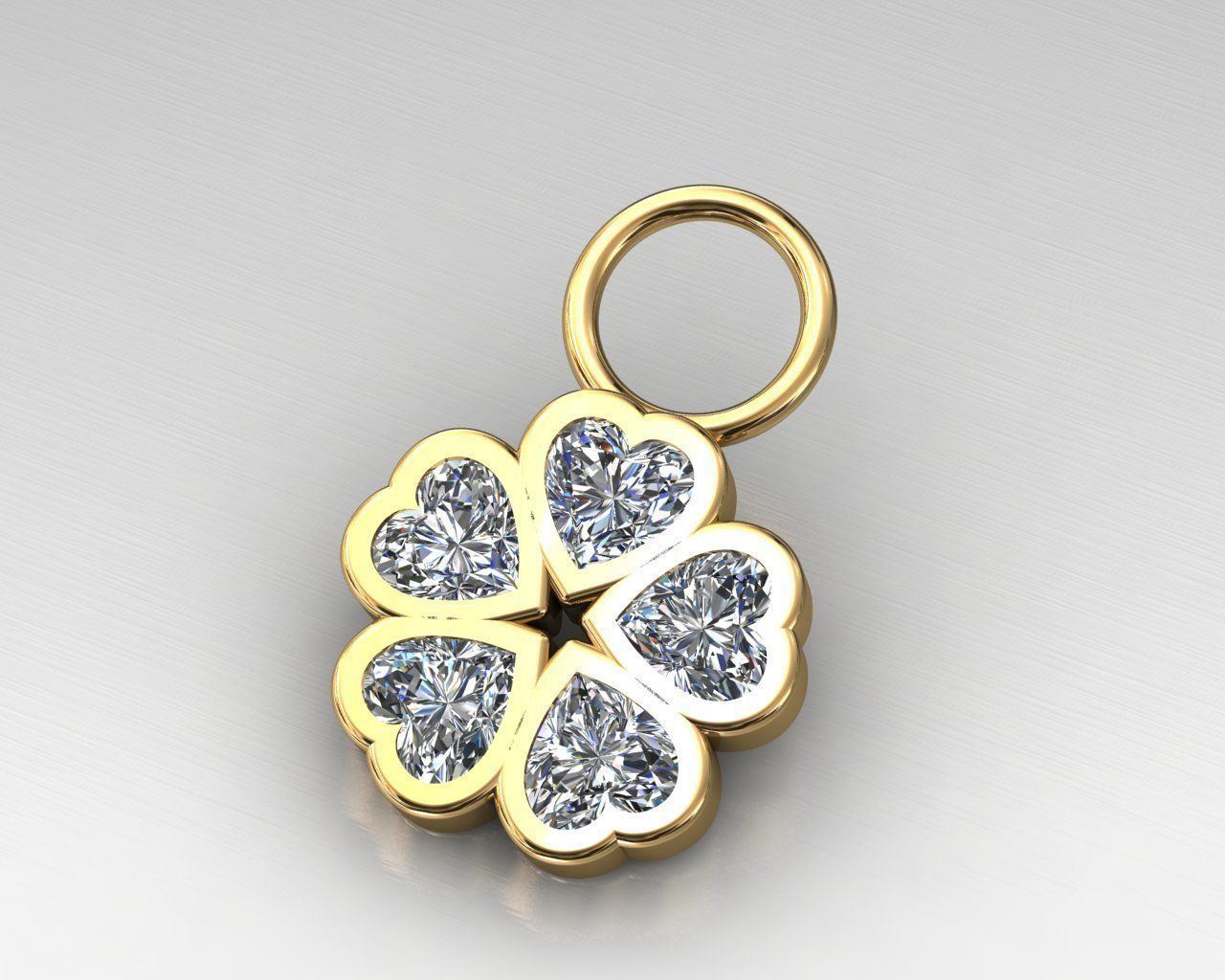 pieces of ring -solitaire -  - pendant 3D print model_37