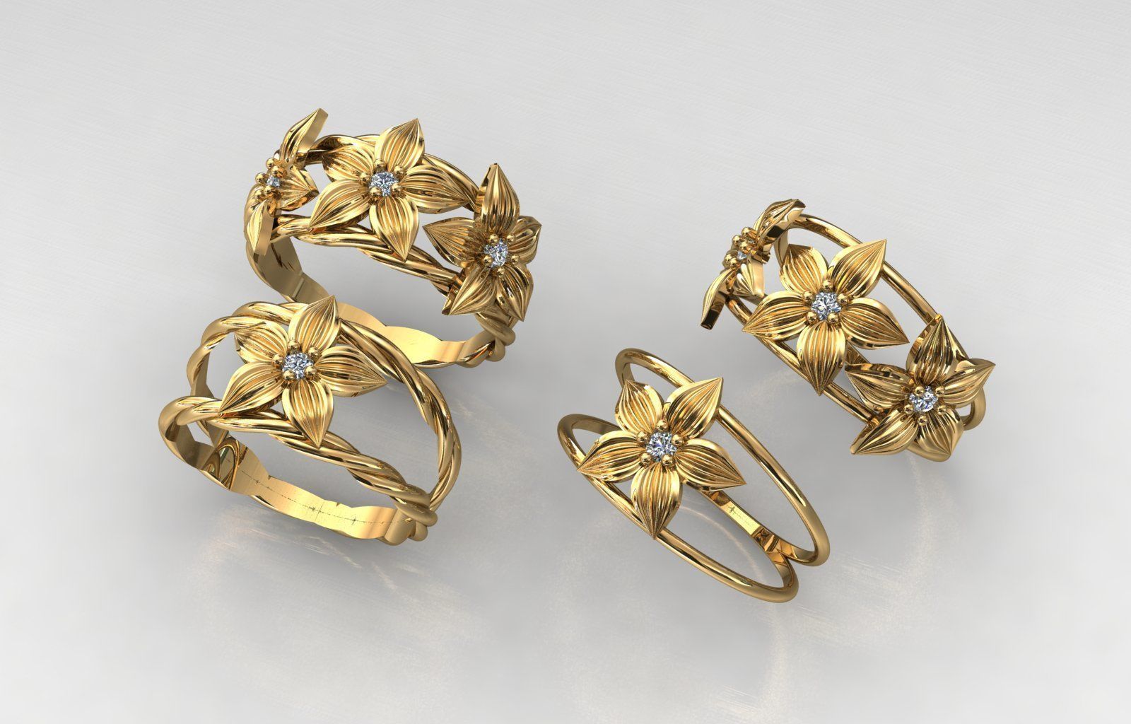 pieces of ring -solitaire -  - pendant 3D print model_10
