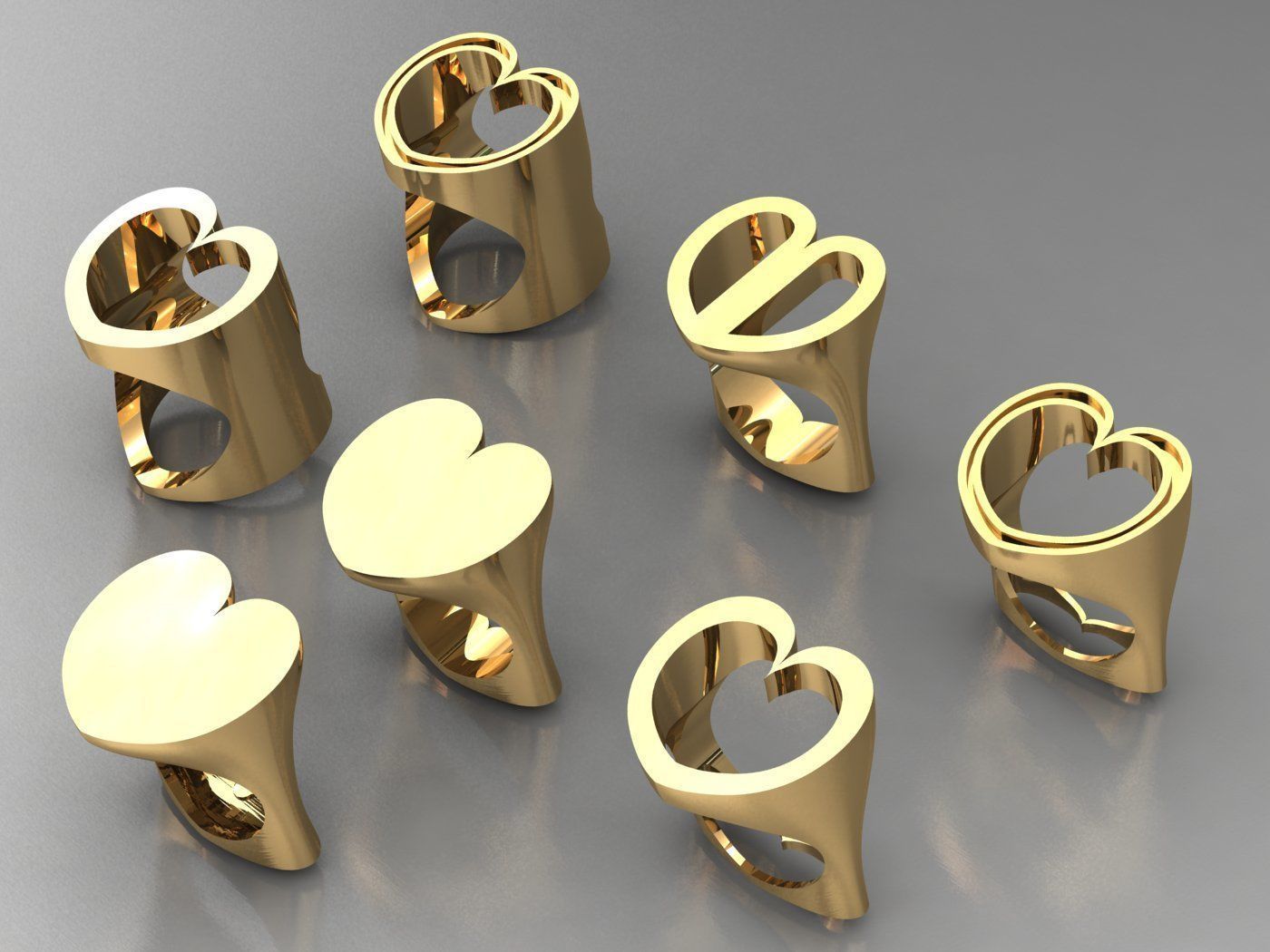 pieces of ring -solitaire -  - pendant 3D print model_30