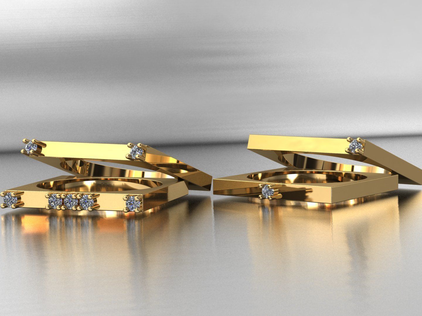 pieces of ring -solitaire -  - pendant 3D print model_22