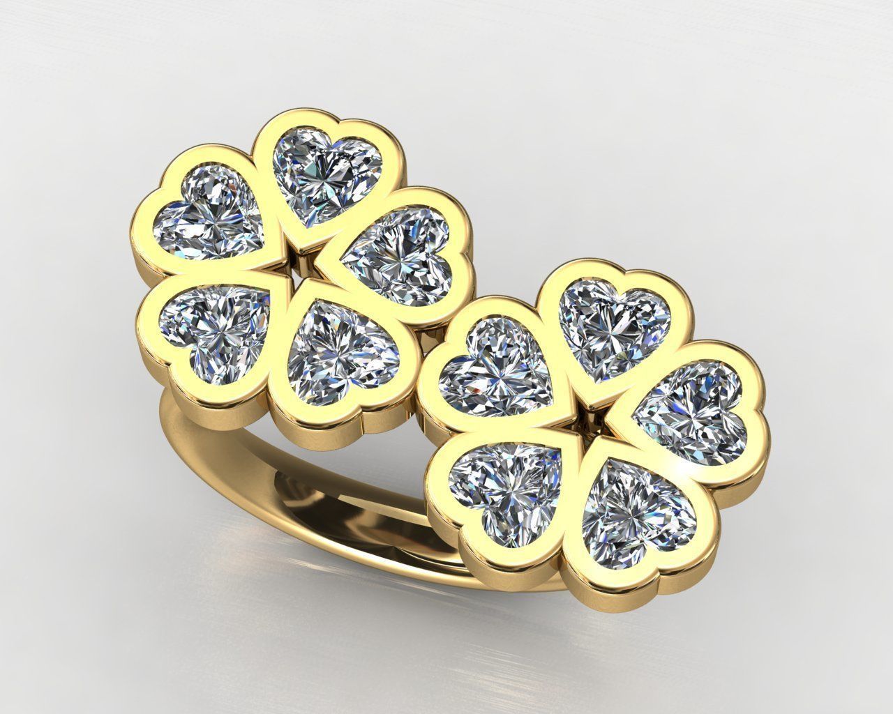 pieces of ring -solitaire -  - pendant 3D print model_35