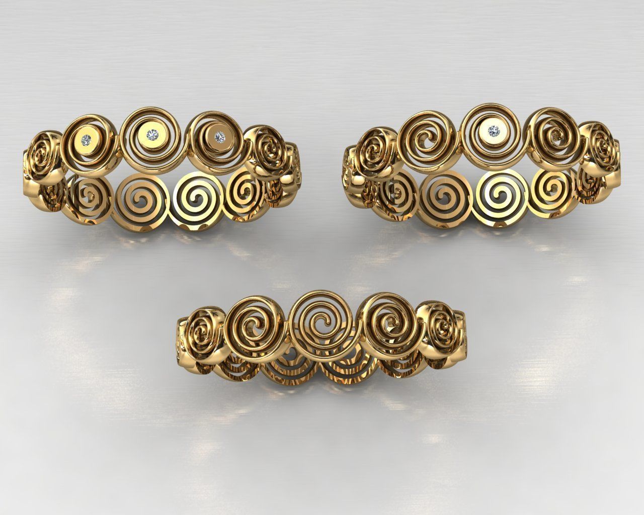 pieces of ring -solitaire -  - pendant 3D print model_46