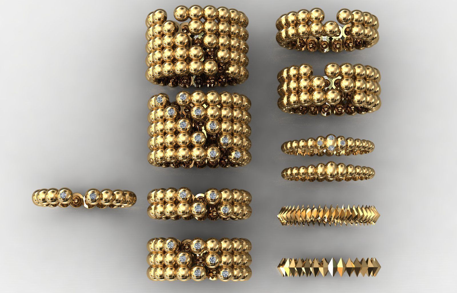 pieces of ring -solitaire -  - pendant 3D print model_53