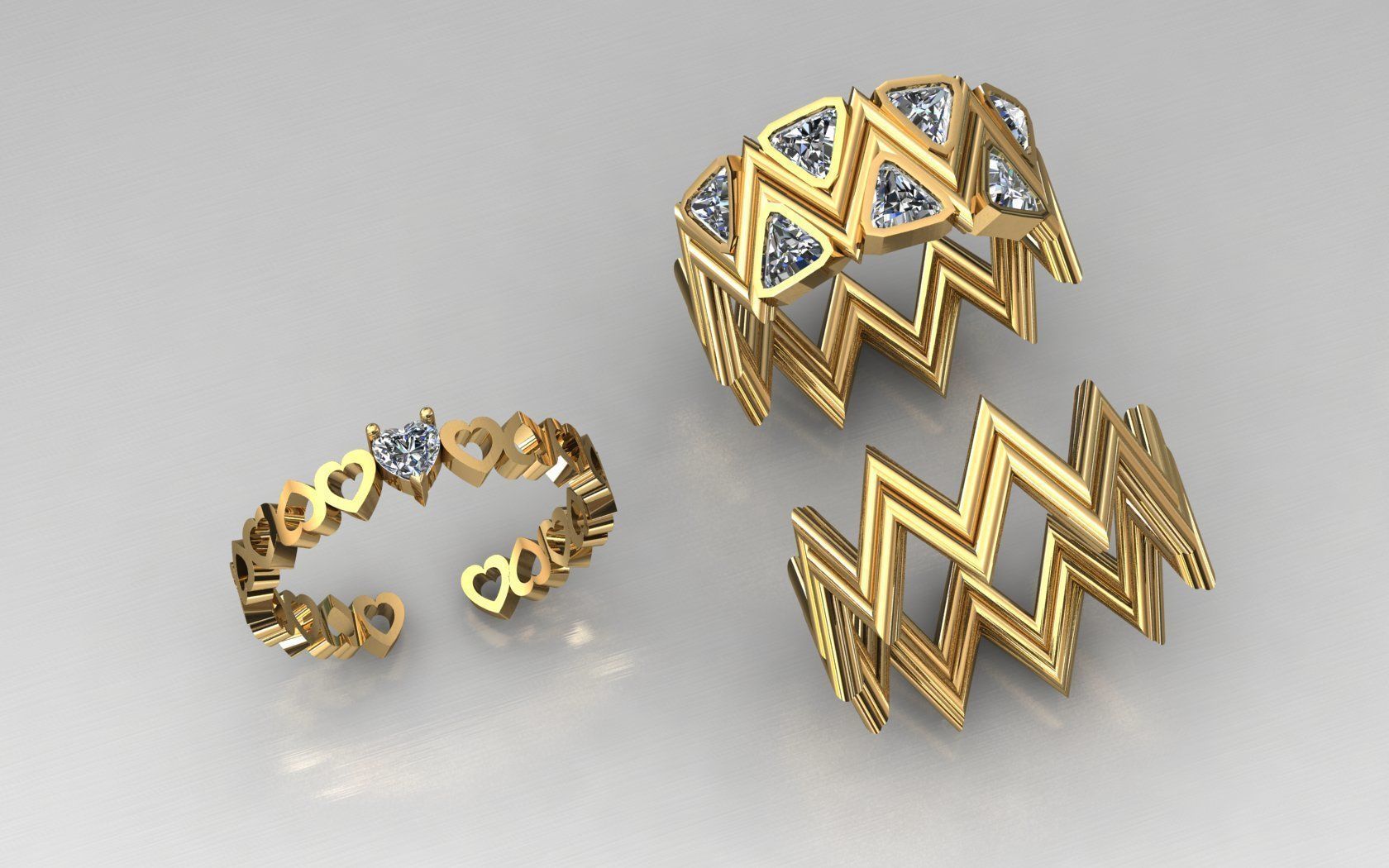 pieces of ring -solitaire -  - pendant 3D print model_6