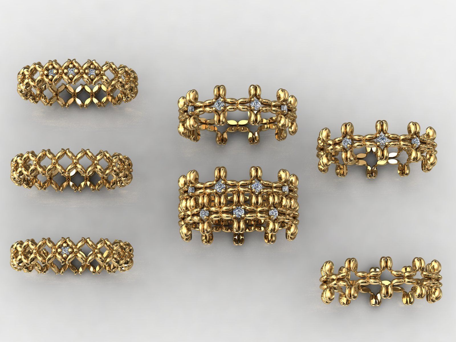 pieces of ring -solitaire -  - pendant 3D print model_54