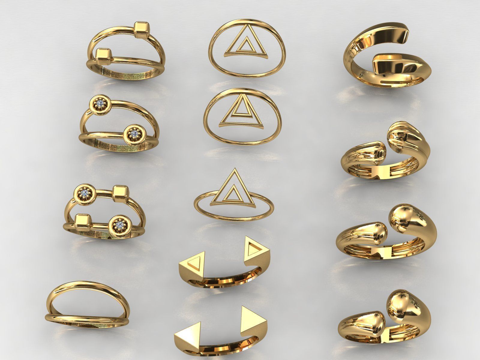 pieces of ring -solitaire -  - pendant 3D print model_27