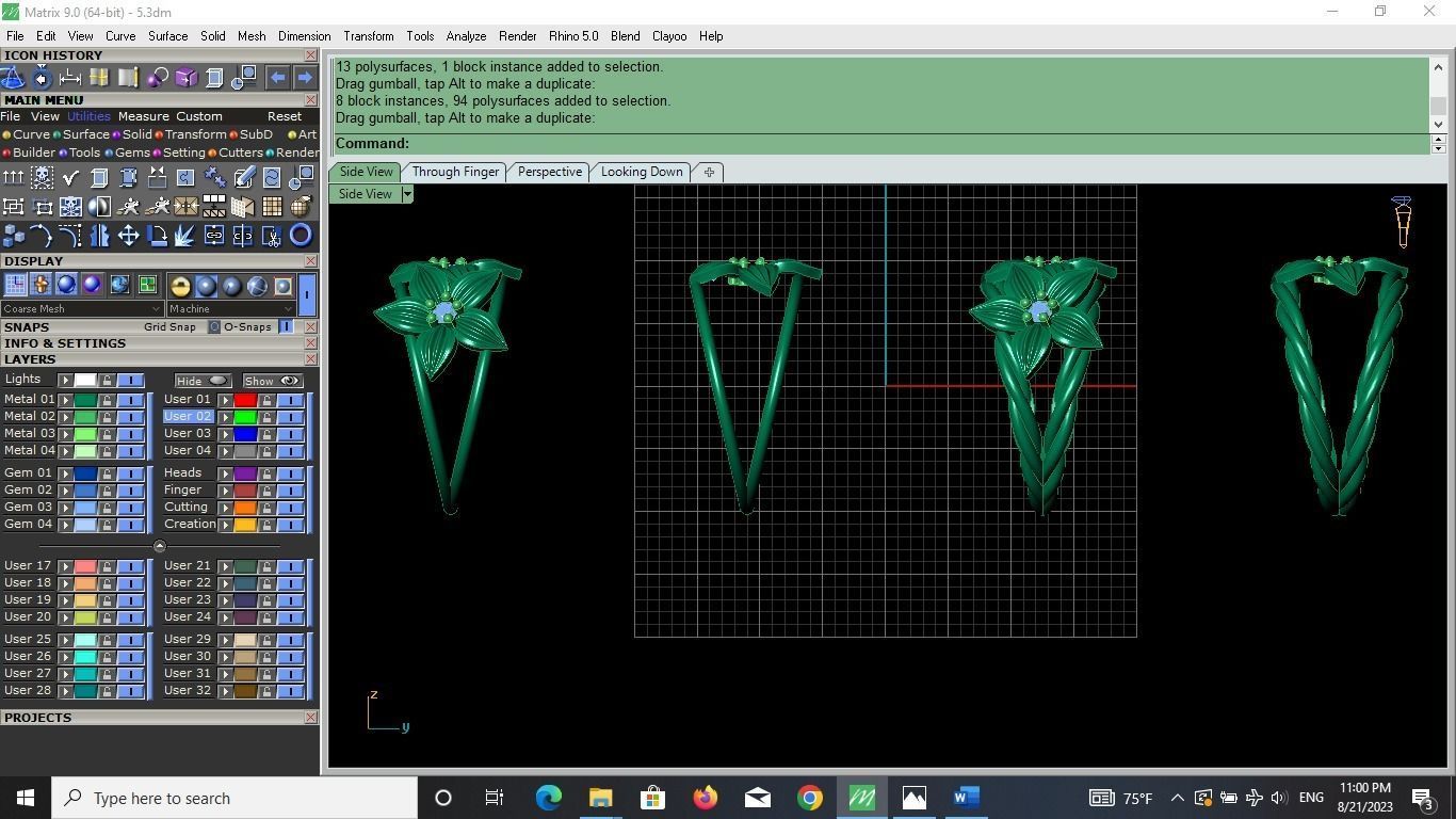 pieces of ring -solitaire -  - pendant 3D print model_63