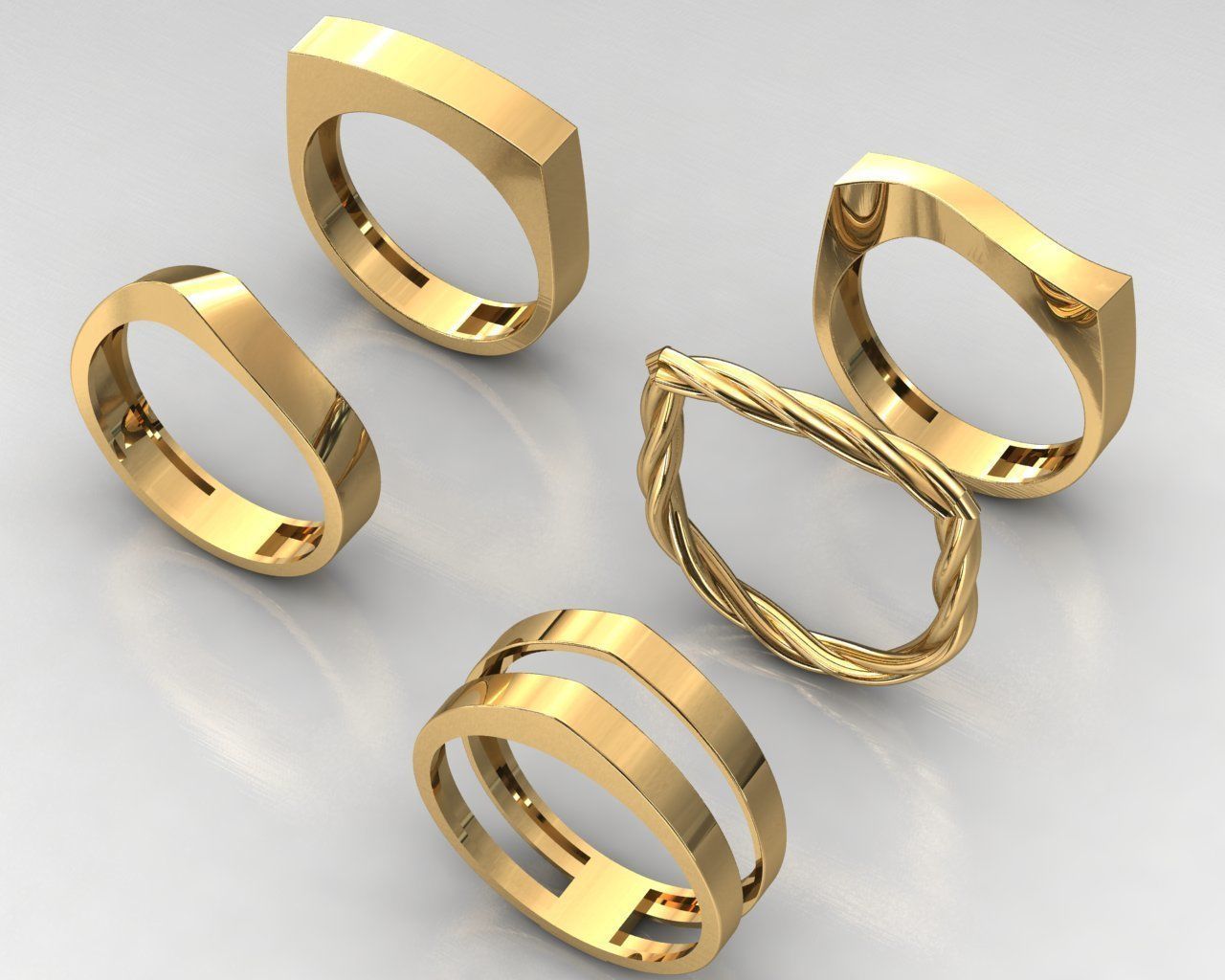 pieces of ring -solitaire -  - pendant 3D print model_13