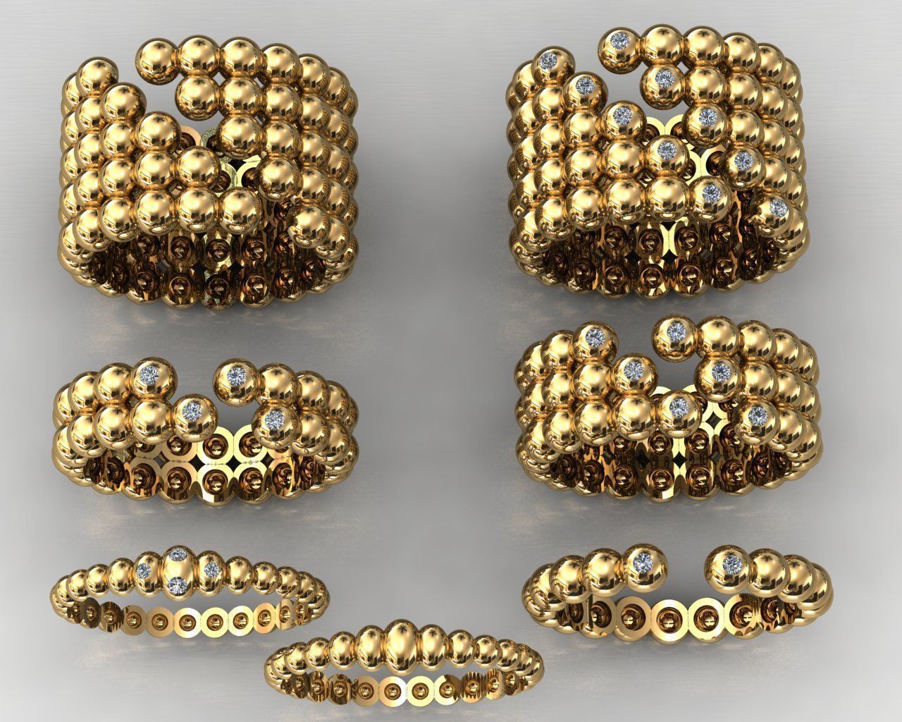 pieces of ring -solitaire -  - pendant 3D print model_51