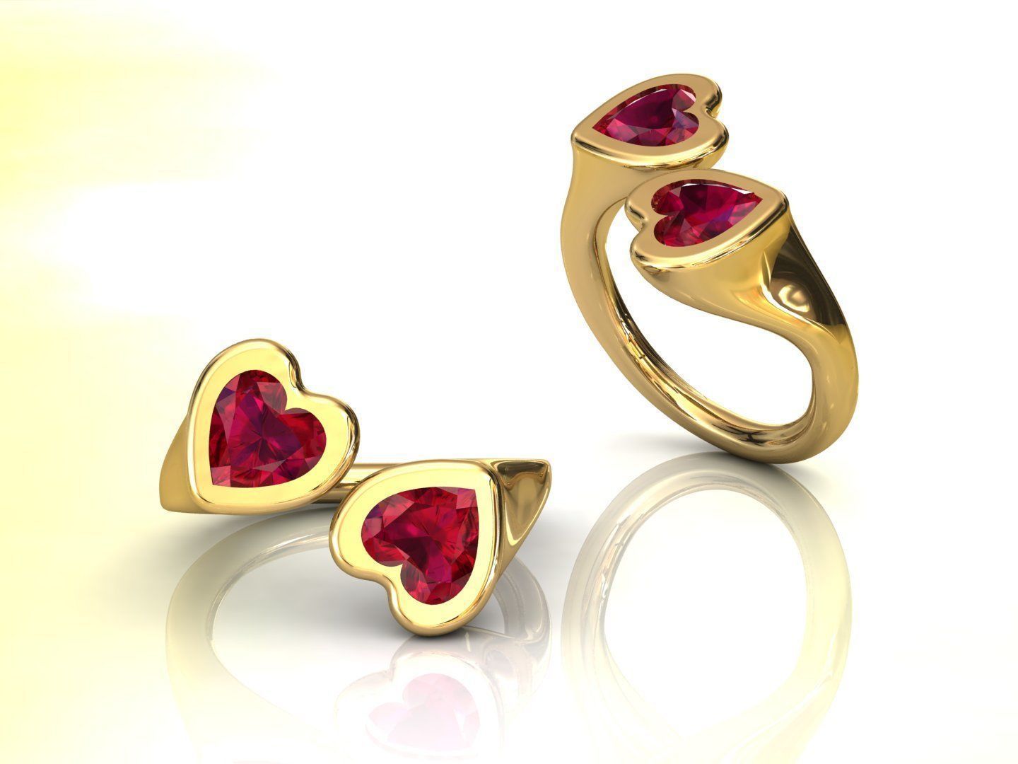 pieces of ring -solitaire -  - pendant 3D print model_41