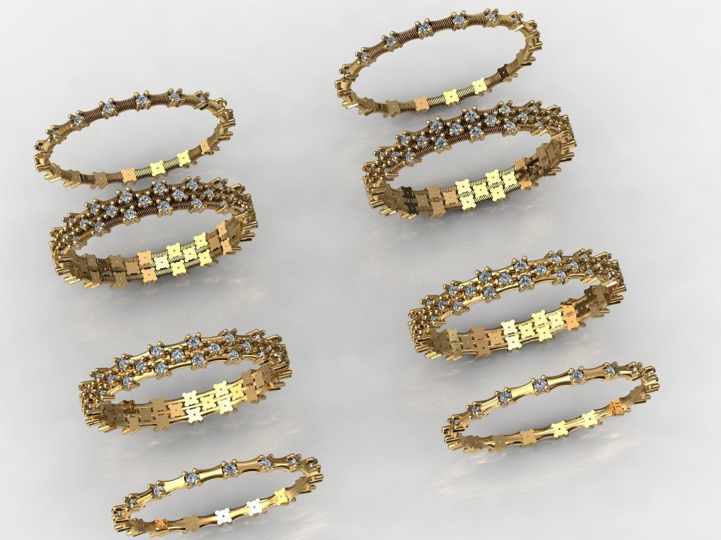 pieces of ring -solitaire -  - pendant 3D print model_29