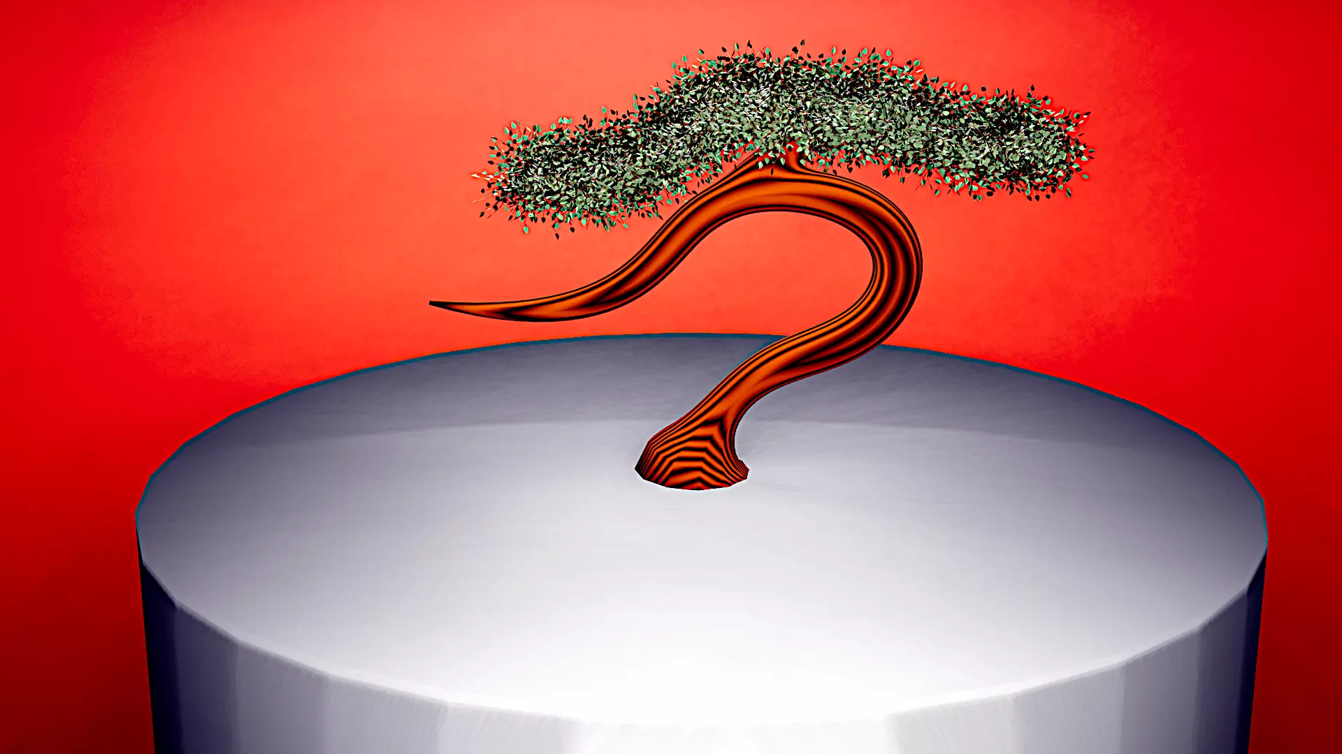 The Bowing Bonsai Tree 3D CG Model obj fbx stl ply dae mtl blend 3D model