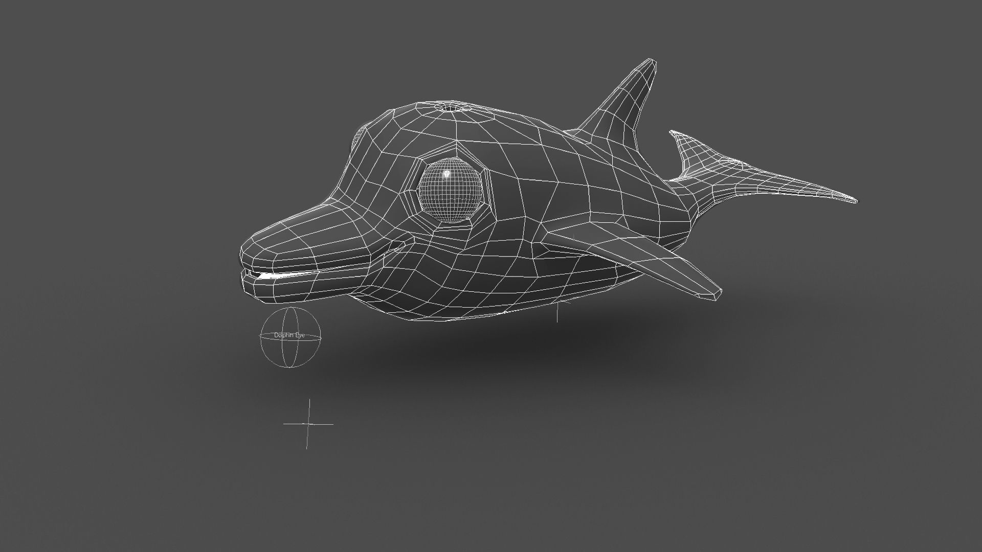 Dolphin cute character Low-poly 3D model_8