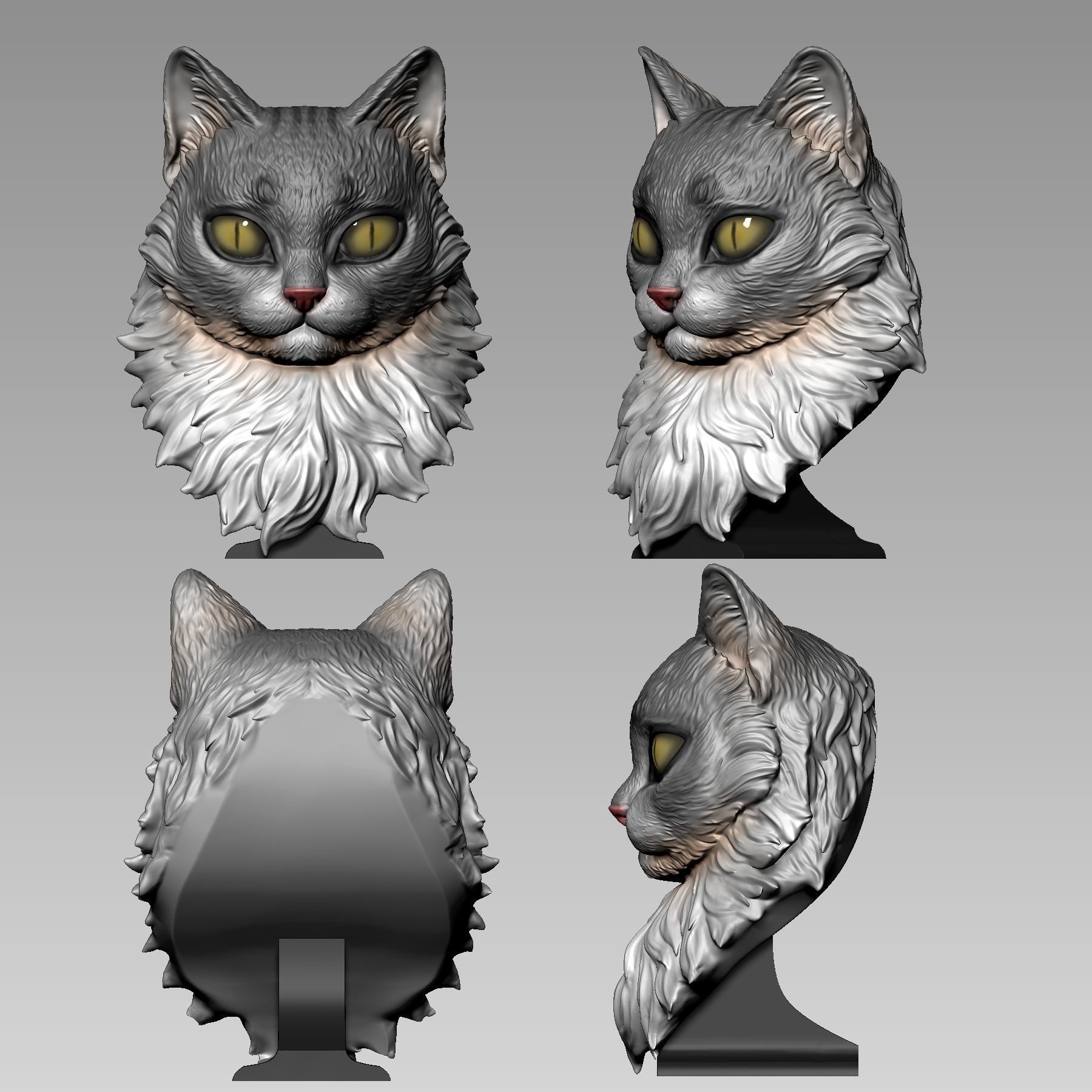 Maine Coon Cat 3D print model_6