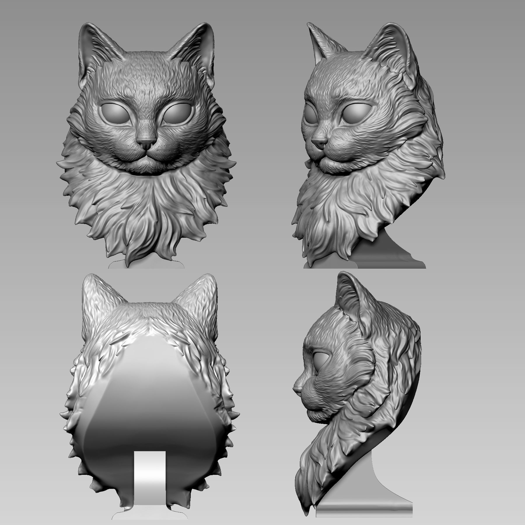 Maine Coon Cat 3D print model_7