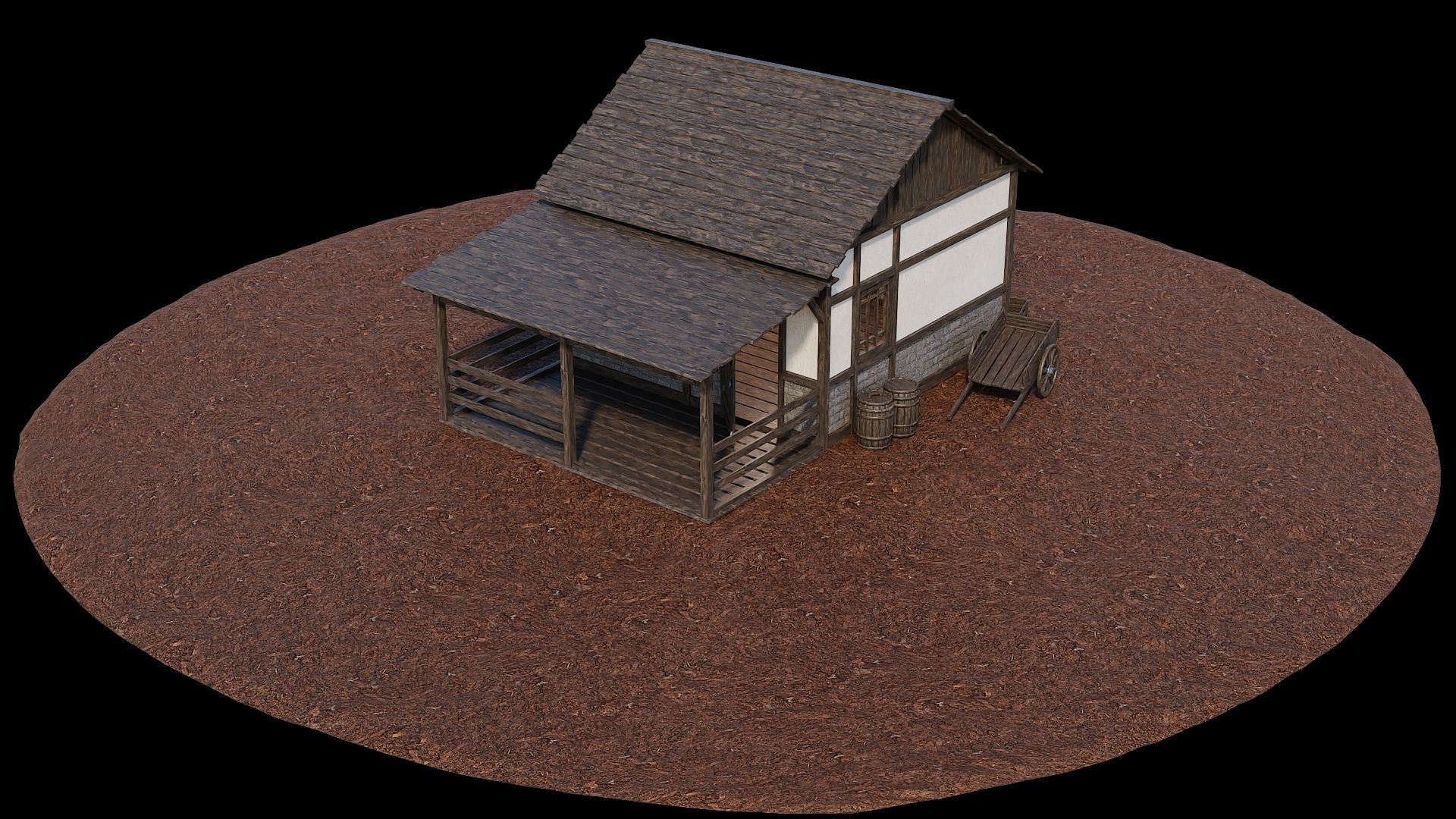 Medieval Village Asset 01 - 4K Textures Game Ready Low-poly 3D model_12
