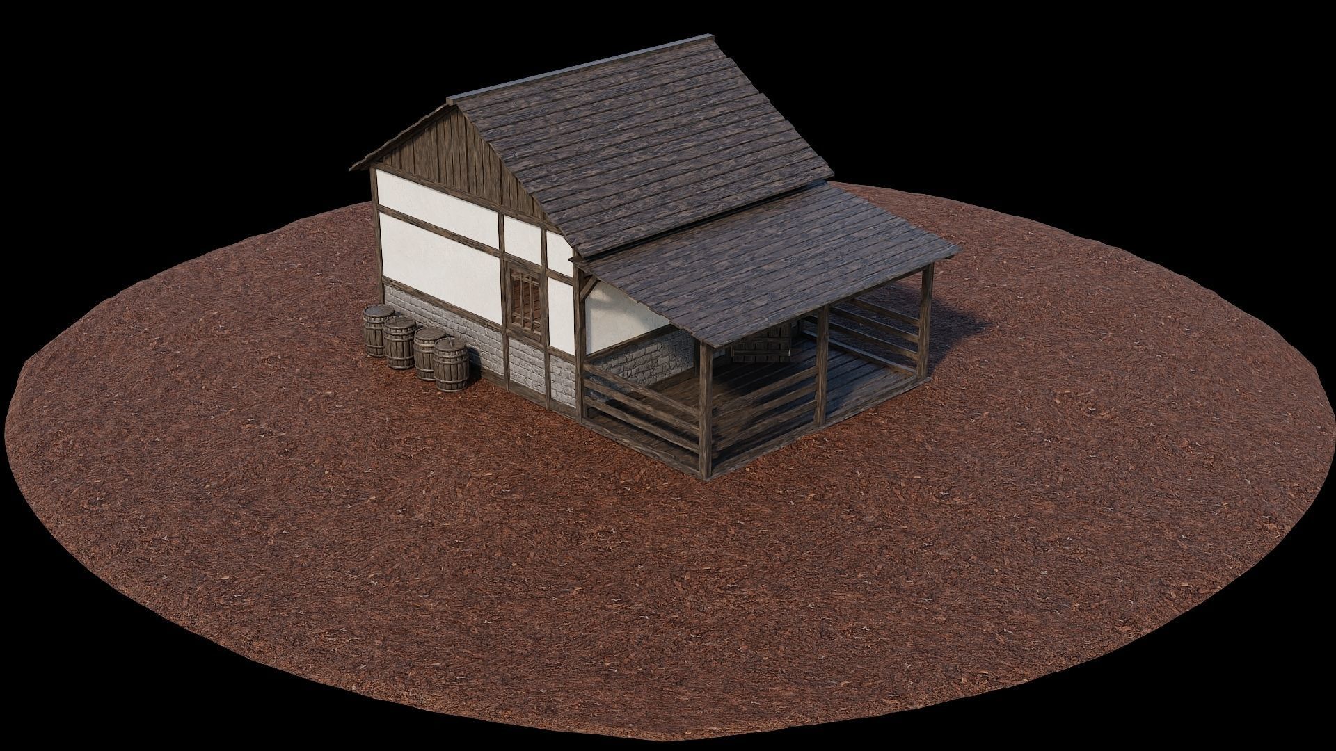 Medieval Village Asset 01 - 4K Textures Game Ready Low-poly 3D model_9