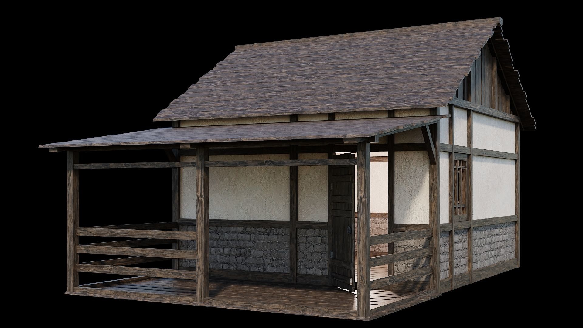 Medieval Village Asset 01 - 4K Textures Game Ready Low-poly 3D model_8