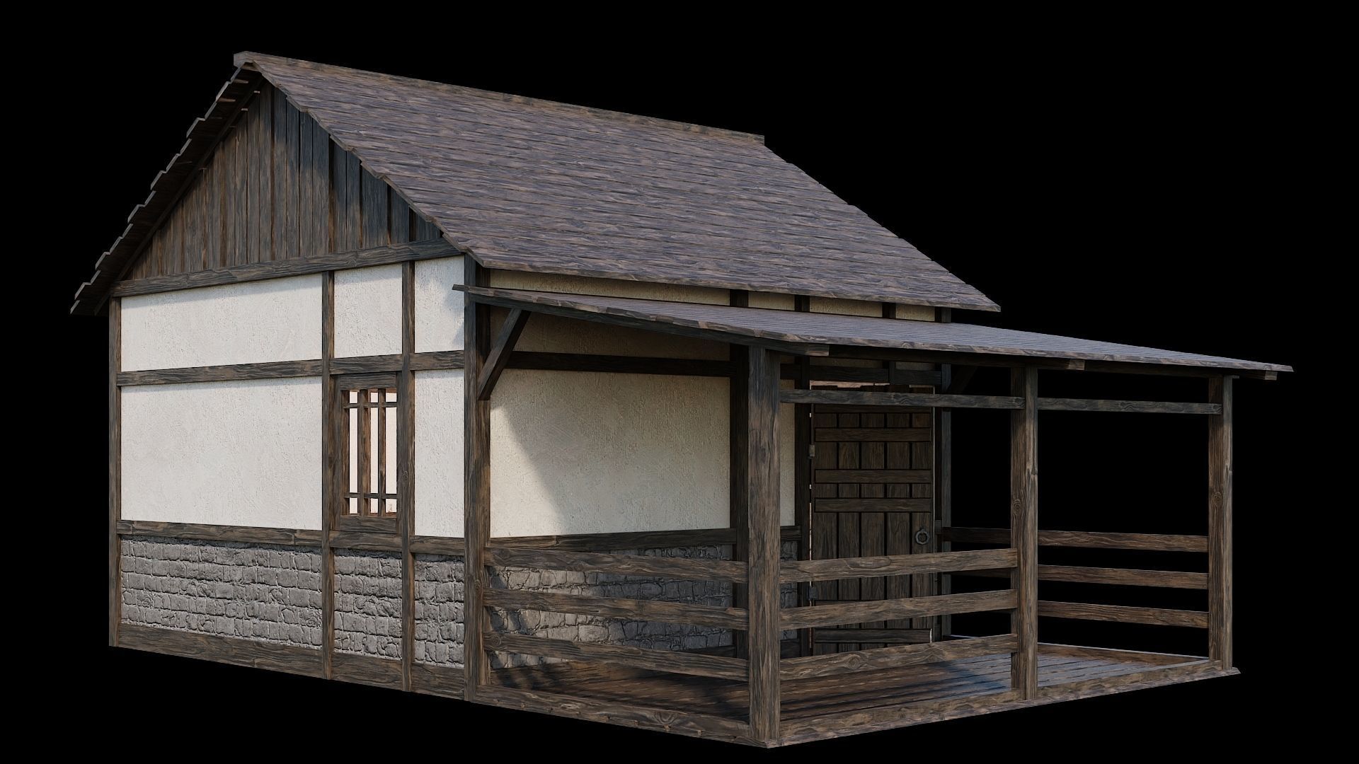 Medieval Village Asset 01 - 4K Textures Game Ready Low-poly 3D model_5