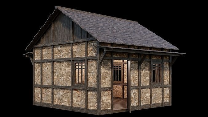 Medieval Village Asset 02 - 4K Textures Game Ready Low-poly 3D model 6