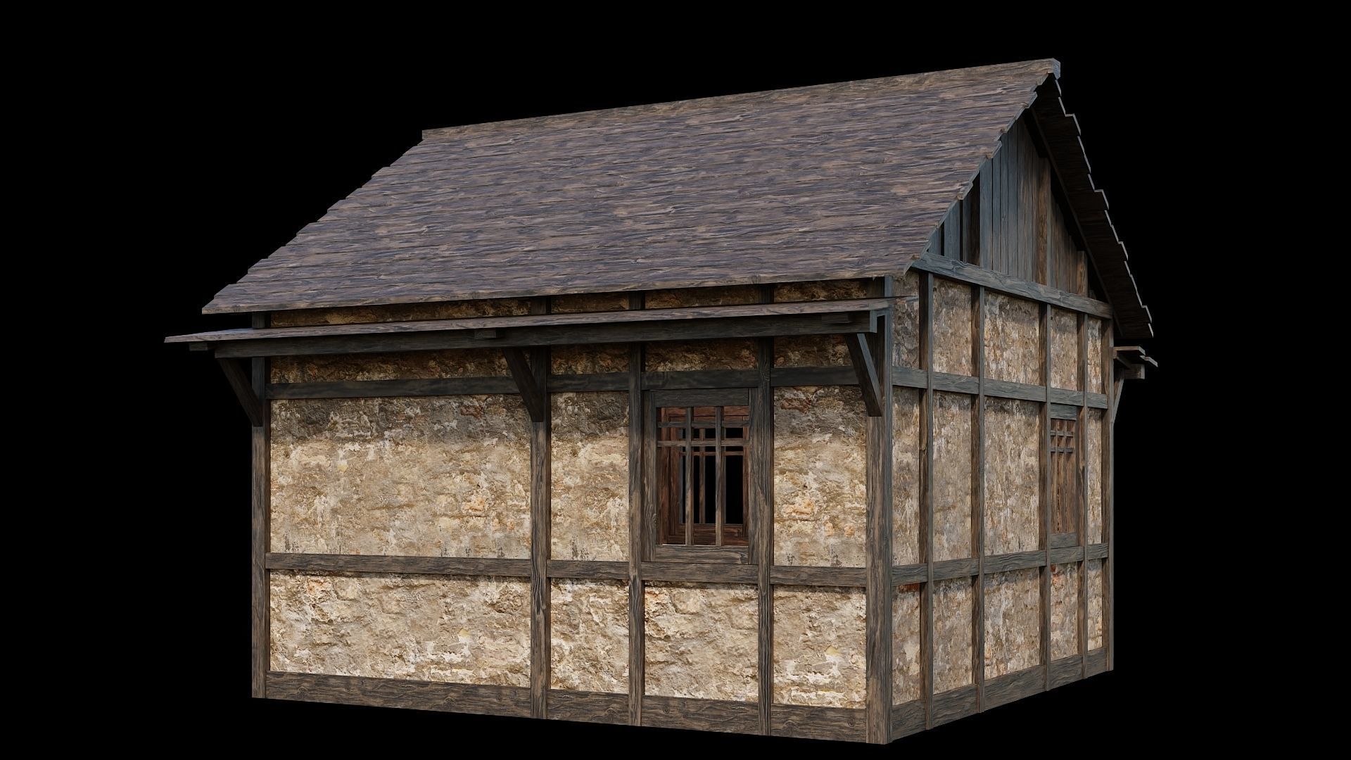 Medieval Village Asset 02 - 4K Textures Game Ready Low-poly 3D model_6