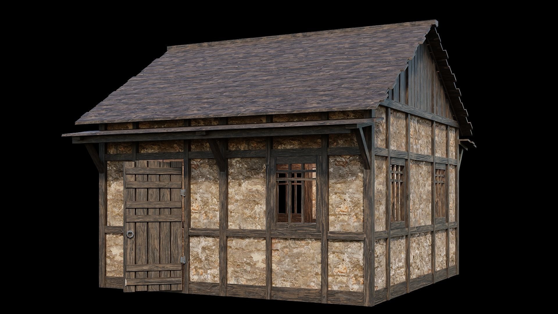Medieval Village Asset 02 - 4K Textures Game Ready Low-poly 3D model_8