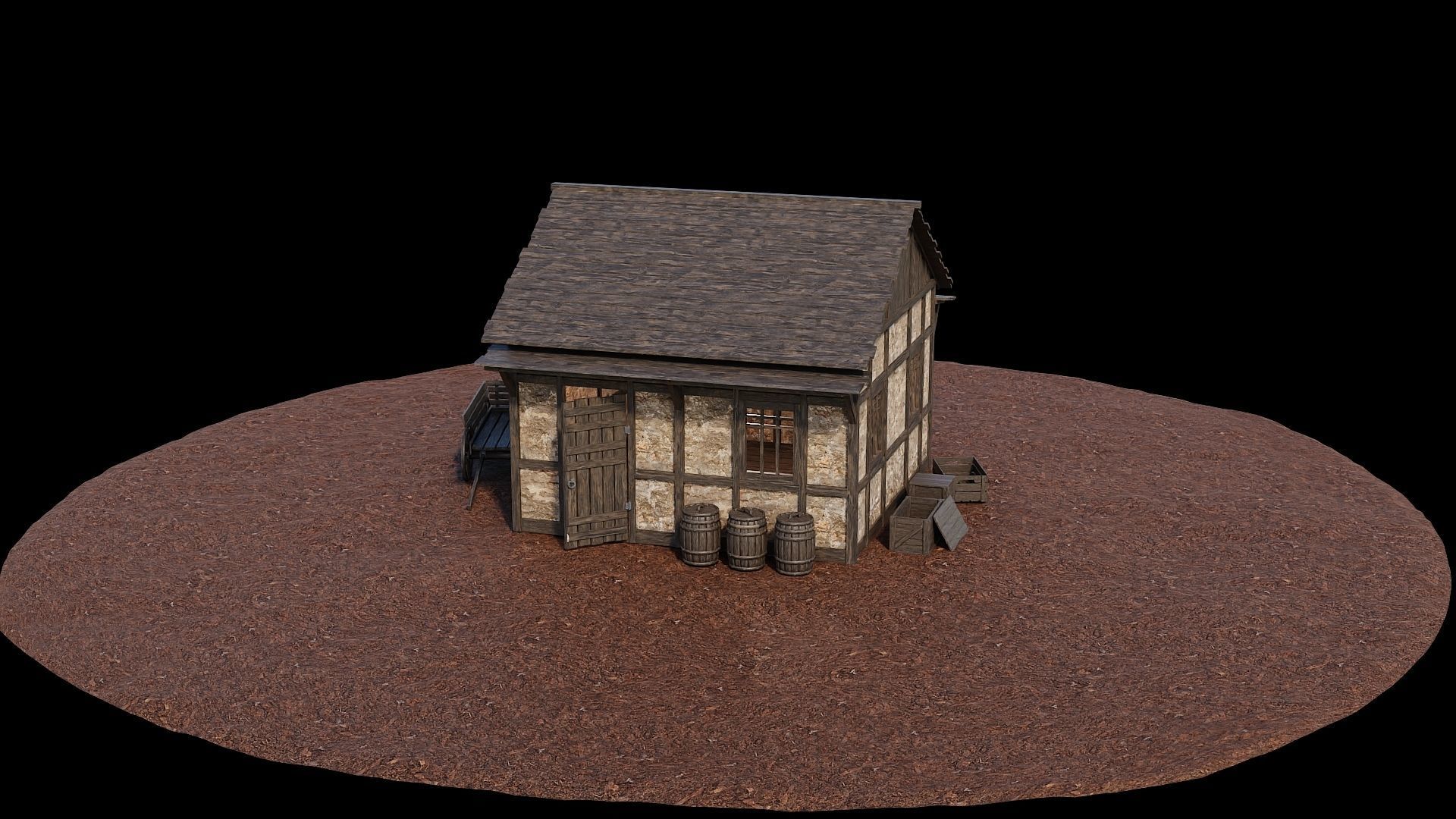 Medieval Village Asset 02 - 4K Textures Game Ready Low-poly 3D model_12
