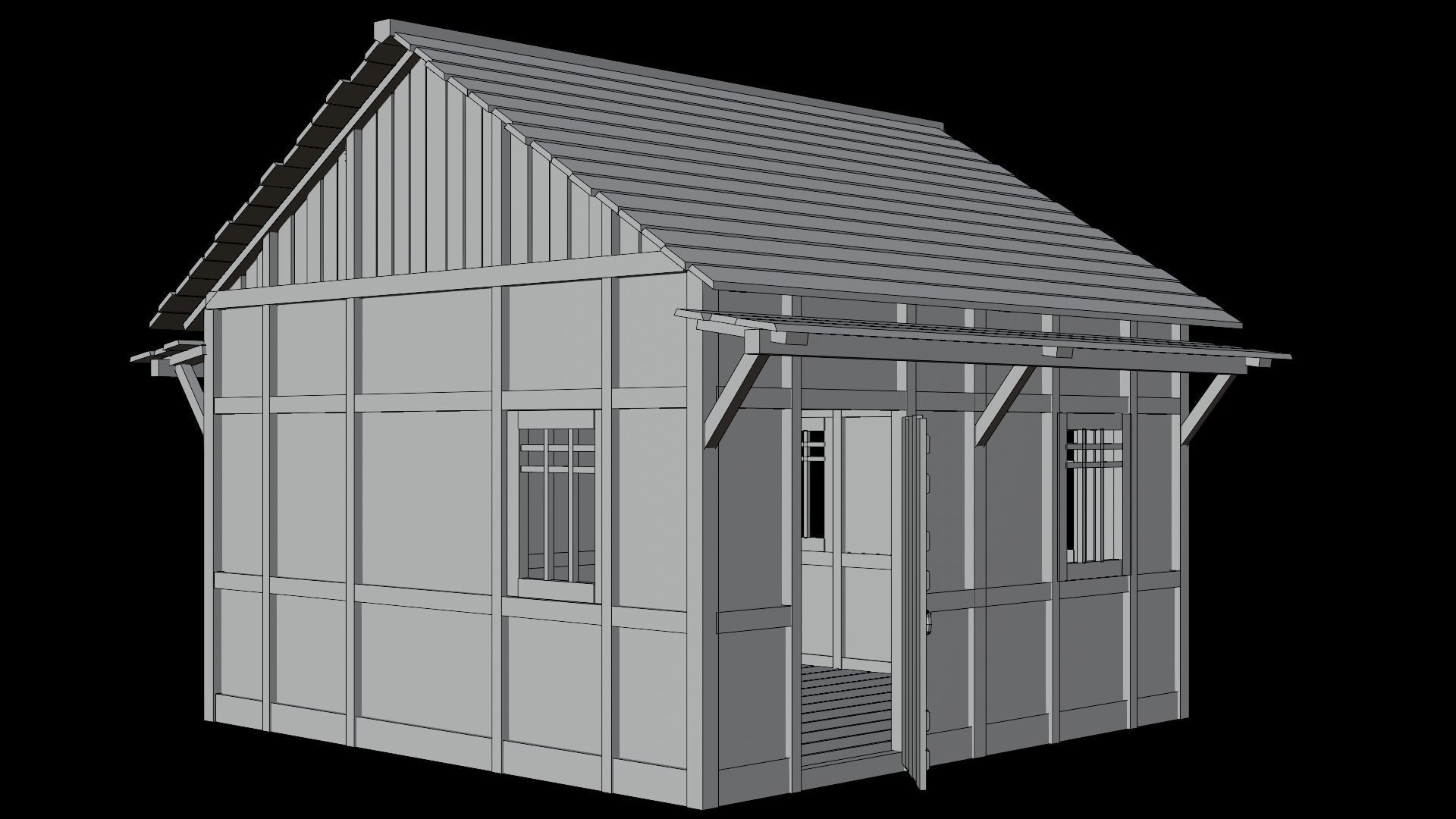 Medieval Village Asset 02 - 4K Textures Game Ready Low-poly 3D model_13