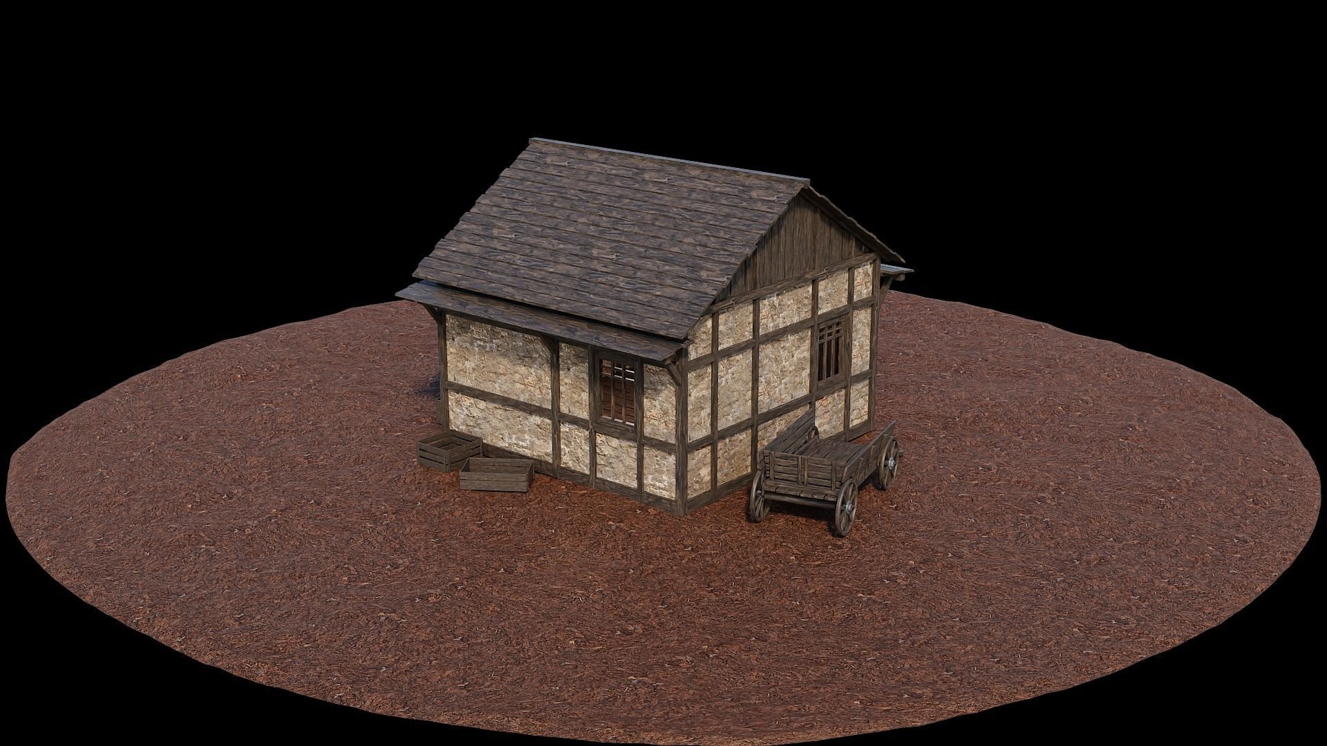 Medieval Village Asset 02 - 4K Textures Game Ready Low-poly 3D model_10