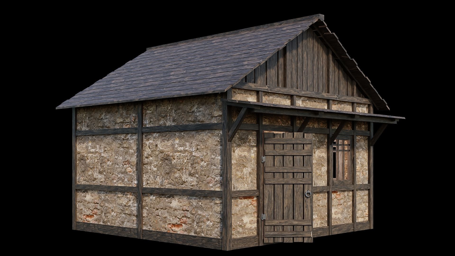 Medieval Village Asset 03 - 4K Textures Game Ready Low-poly 3D model_5
