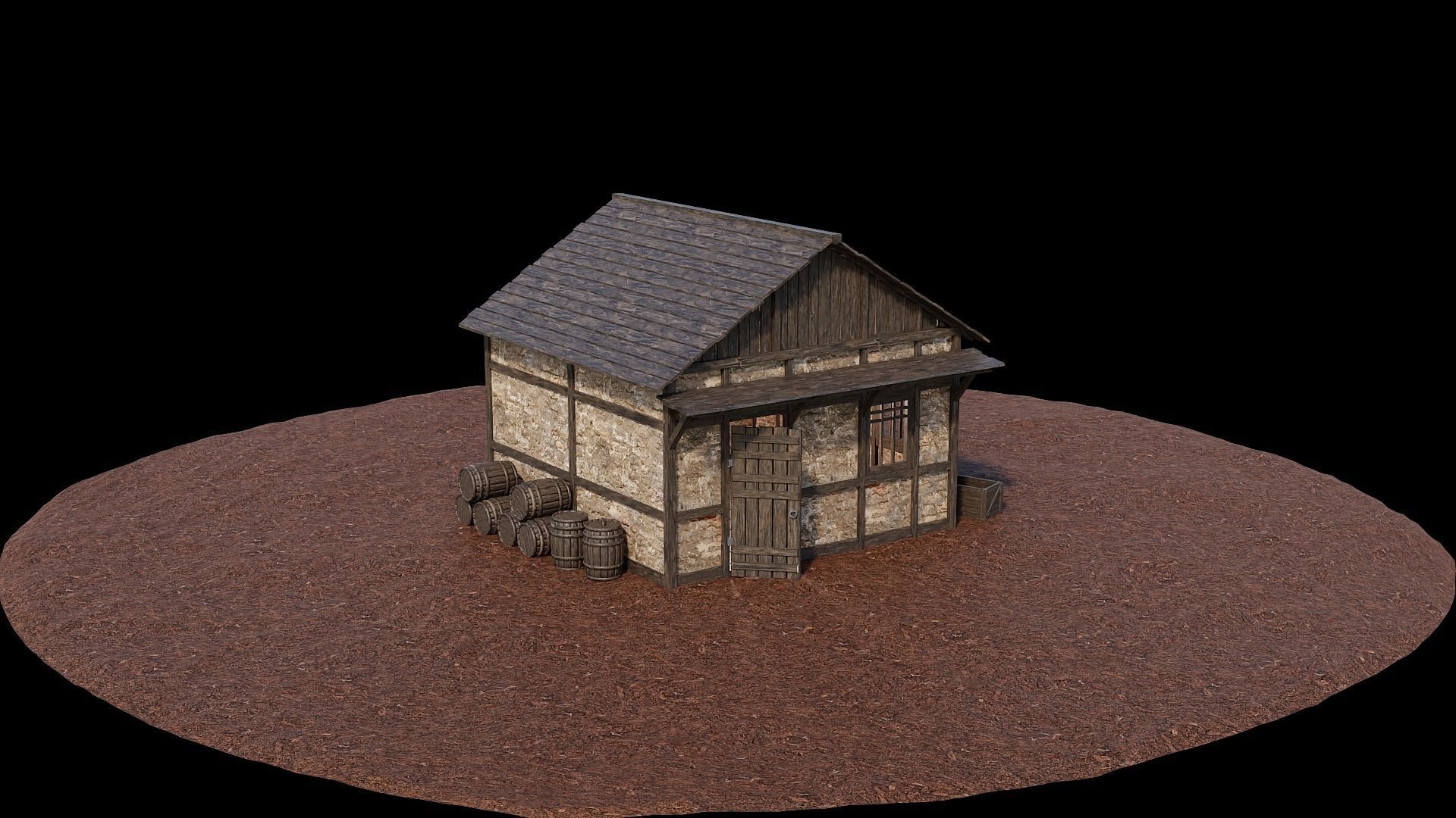 Medieval Village Asset 03 - 4K Textures Game Ready Low-poly 3D model_9