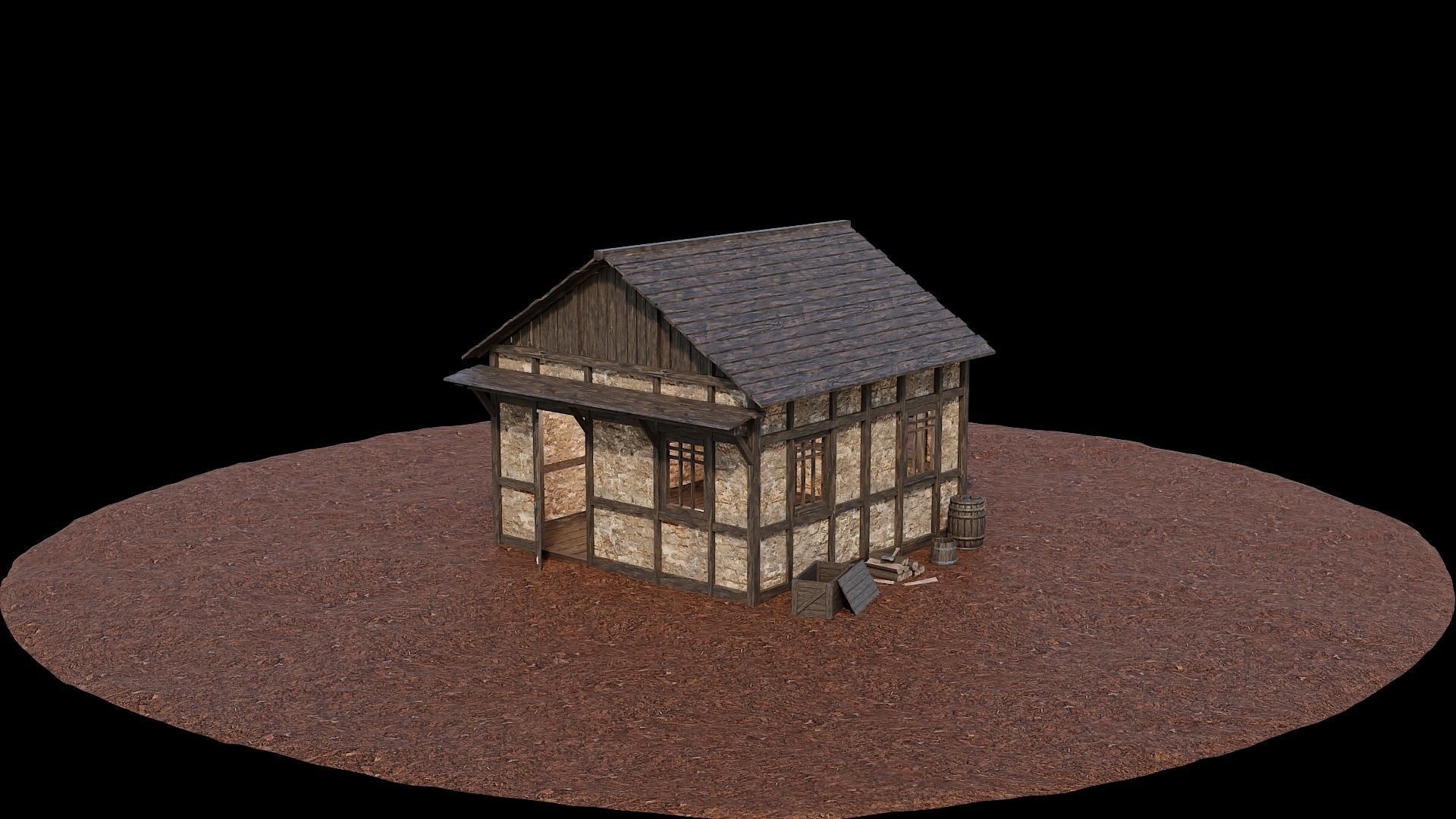 Medieval Village Asset 03 - 4K Textures Game Ready Low-poly 3D model_12