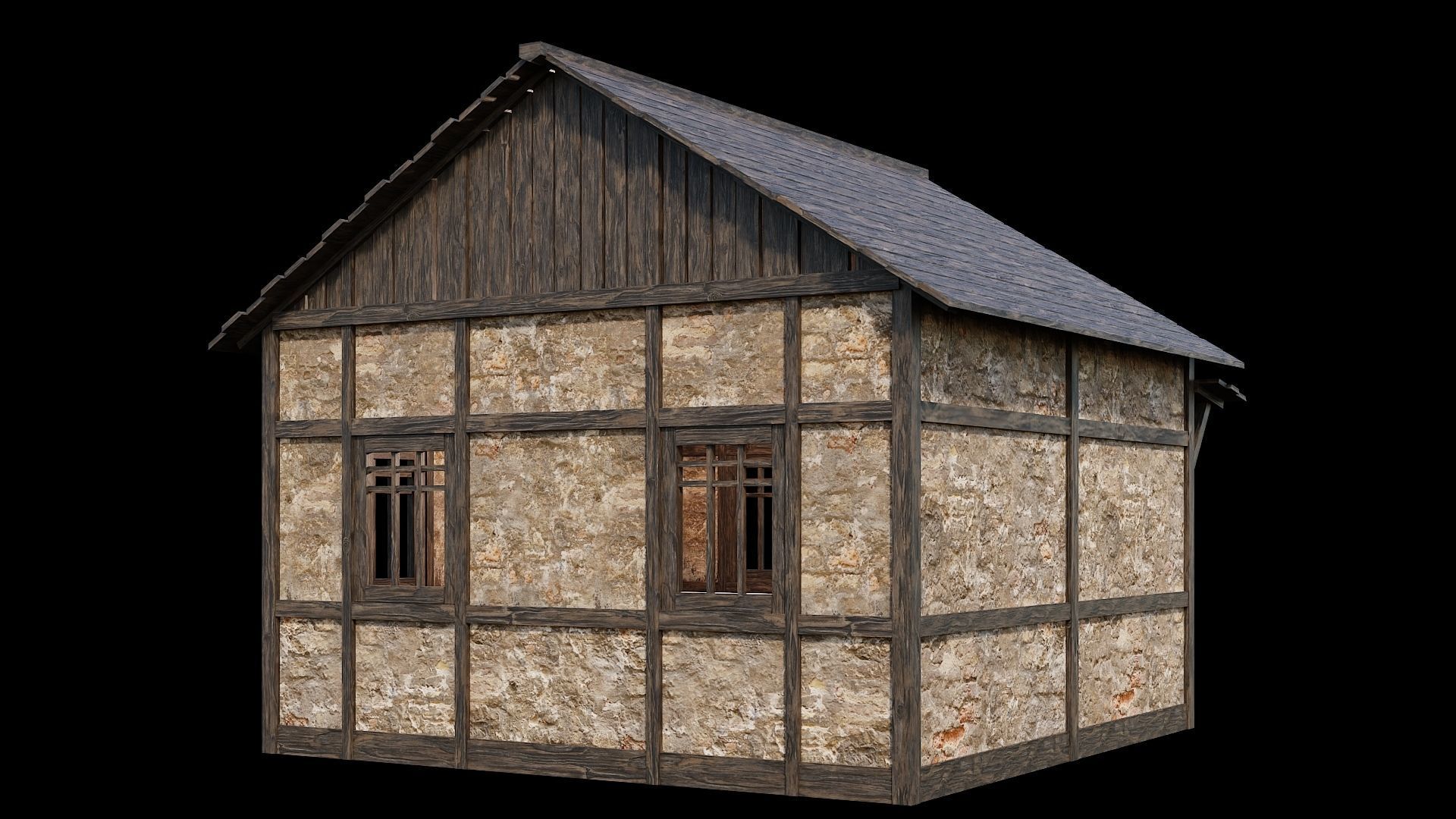 Medieval Village Asset 03 - 4K Textures Game Ready Low-poly 3D model_6