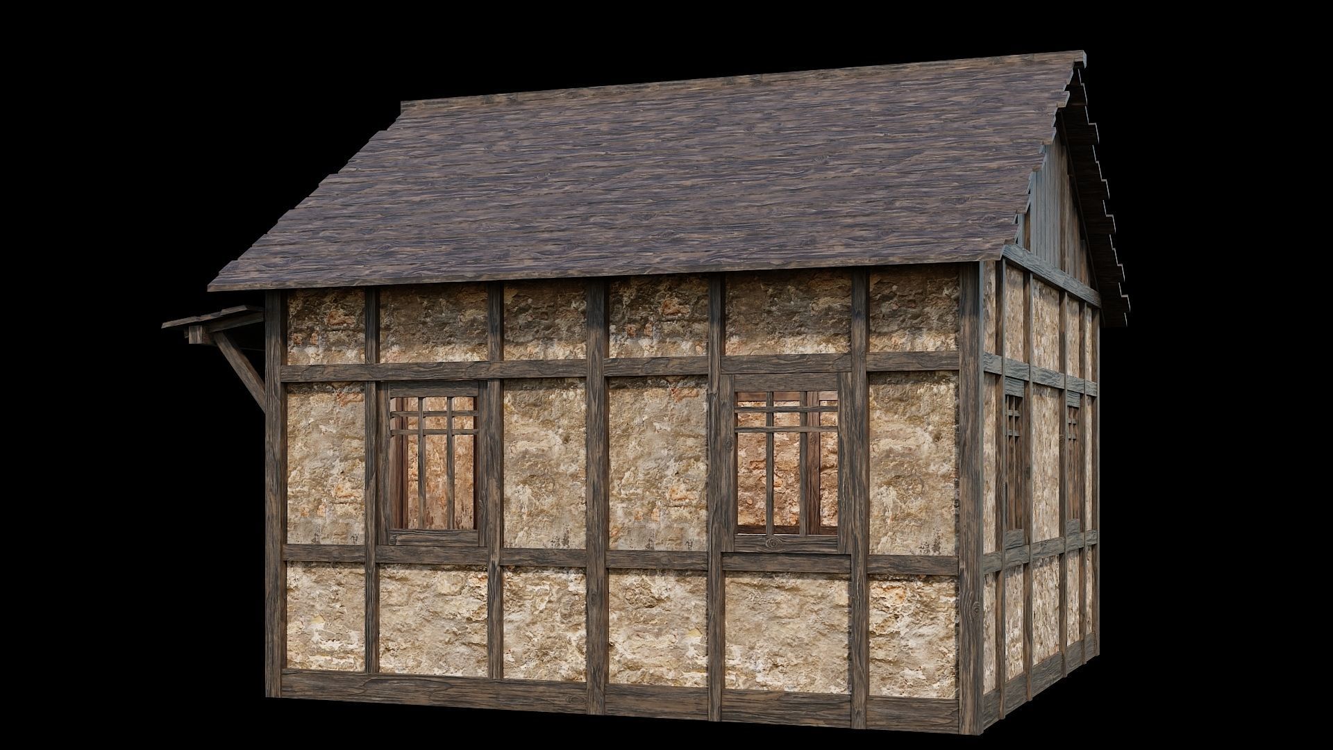 Medieval Village Asset 03 - 4K Textures Game Ready Low-poly 3D model_7