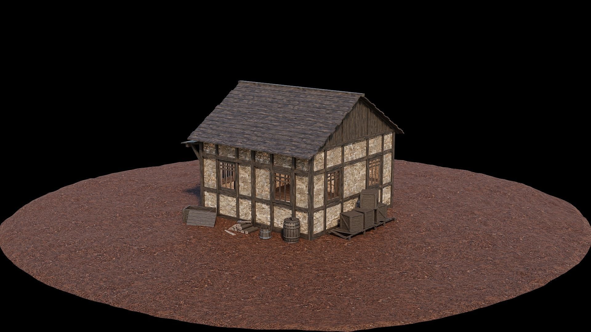 Medieval Village Asset 03 - 4K Textures Game Ready Low-poly 3D model_11
