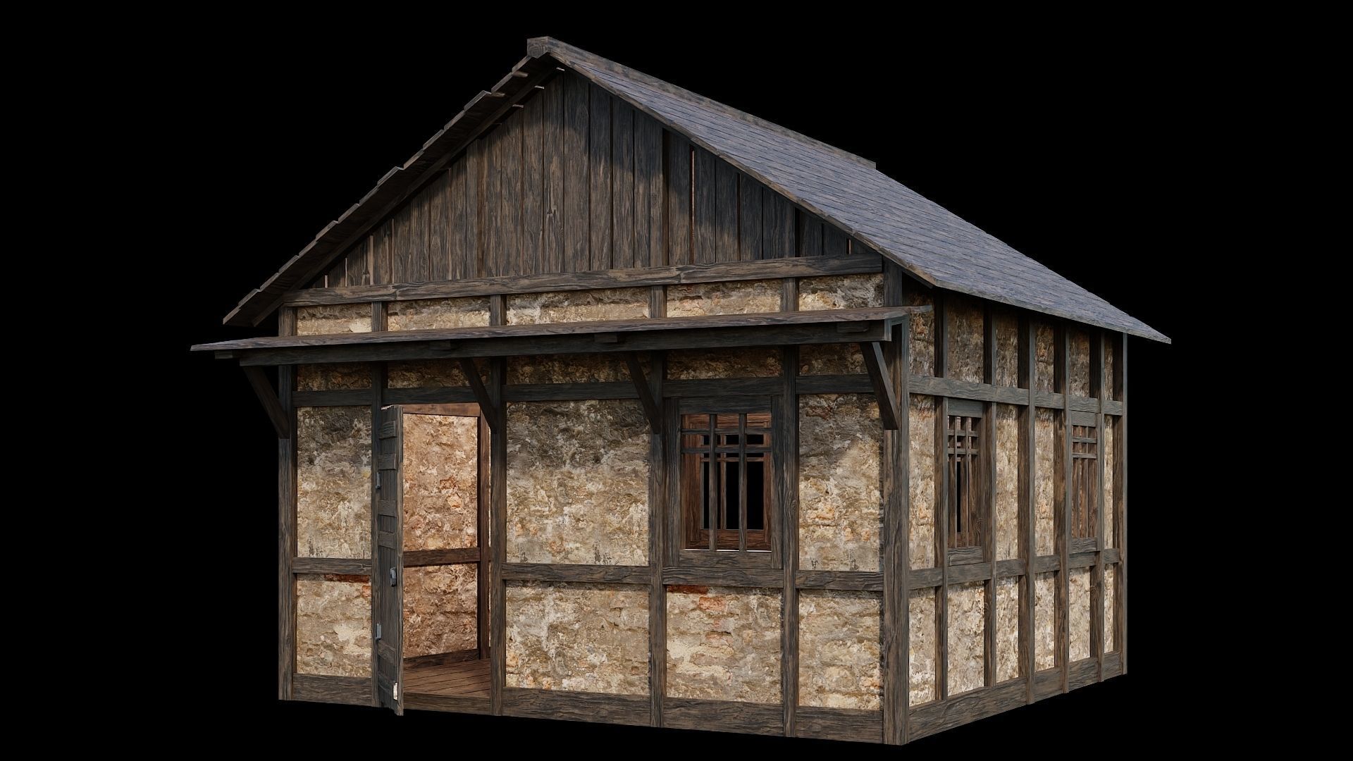 Medieval Village Asset 03 - 4K Textures Game Ready Low-poly 3D model_8