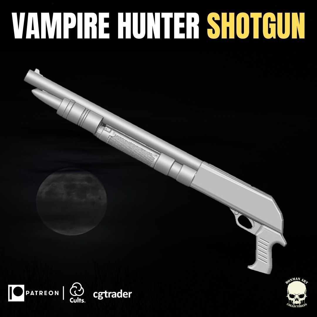Vampire Hunter Accesory for Action Figures 3D print model_15