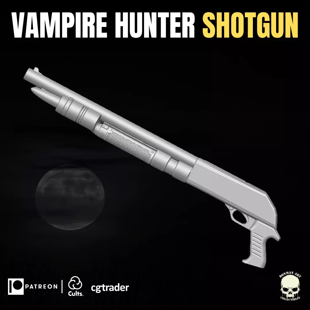 Vampire Hunter Accesory for Action Figures 3D print model_0