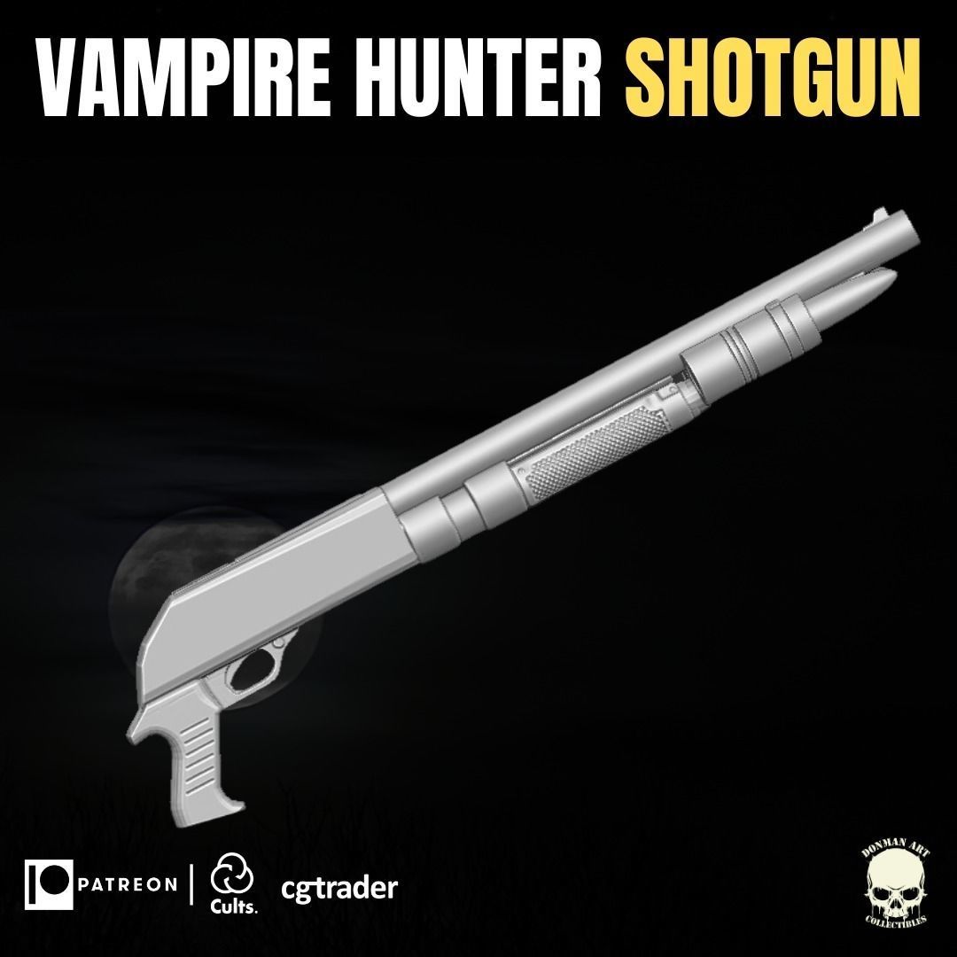Vampire Hunter Accesory for Action Figures 3D print model_1