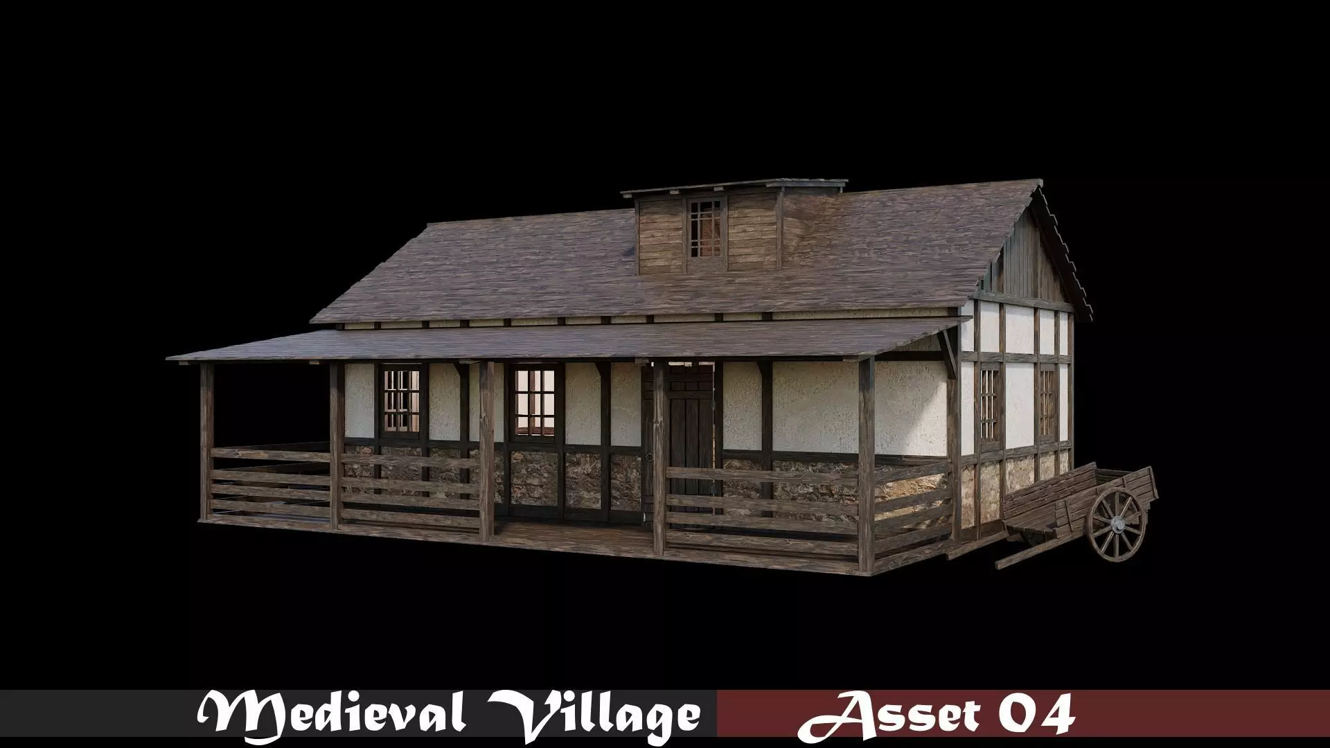 Medieval Village Asset 04 - 4K Textures Game Ready Low-poly 3D model_0