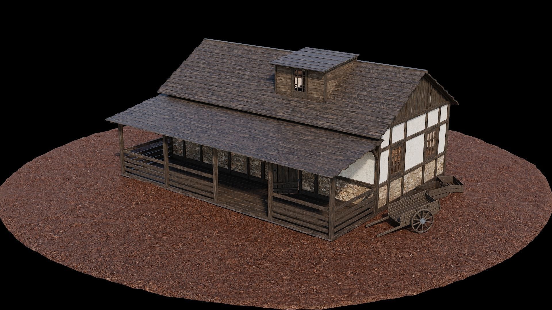 Medieval Village Asset 04 - 4K Textures Game Ready Low-poly 3D model_12