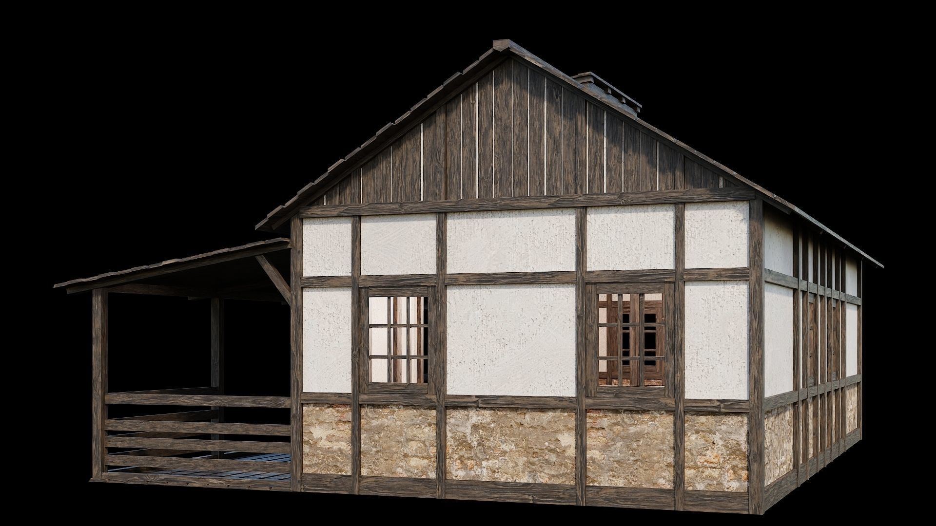 Medieval Village Asset 04 - 4K Textures Game Ready Low-poly 3D model_7