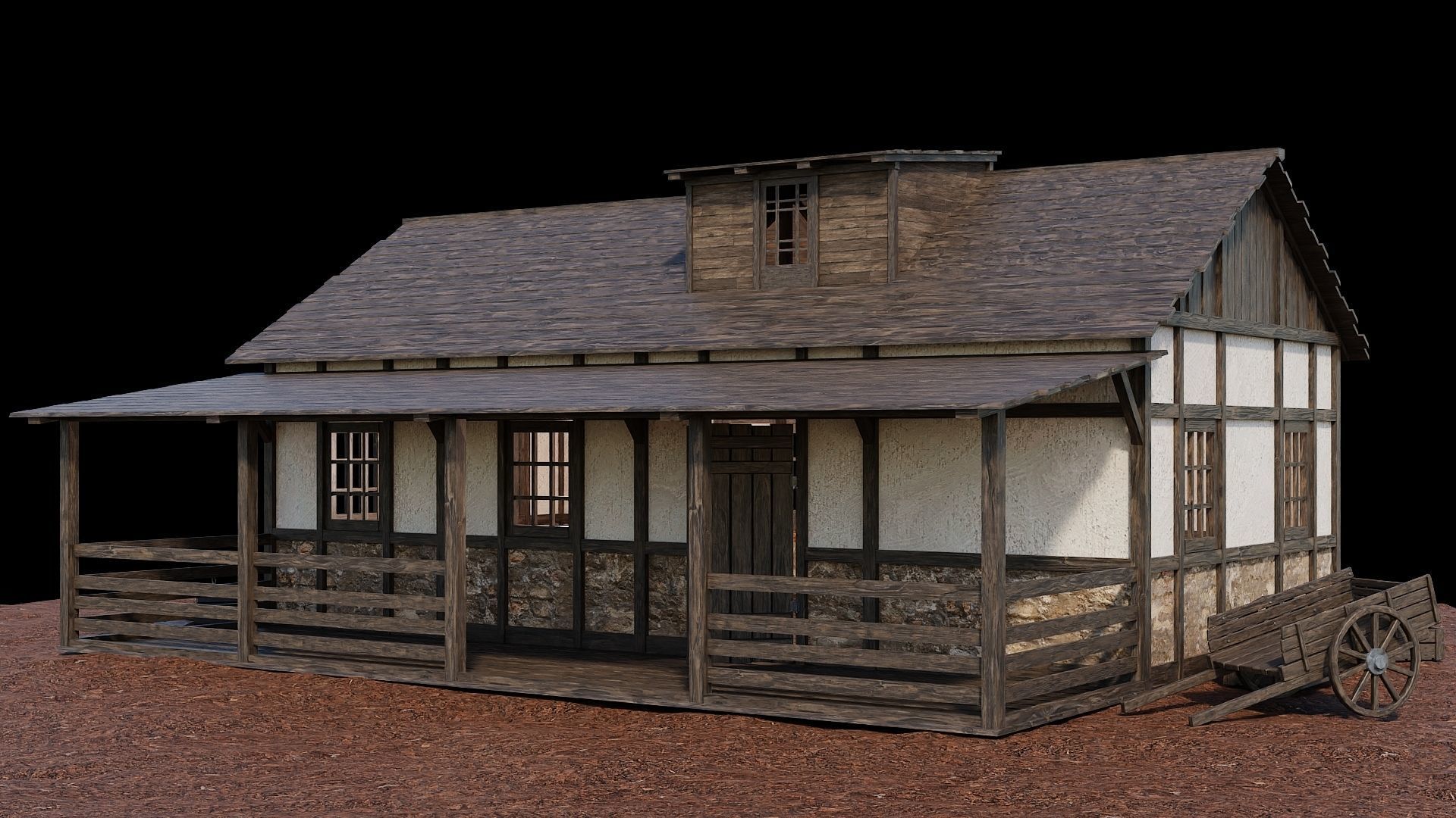 Medieval Village Asset 04 - 4K Textures Game Ready Low-poly 3D model_4