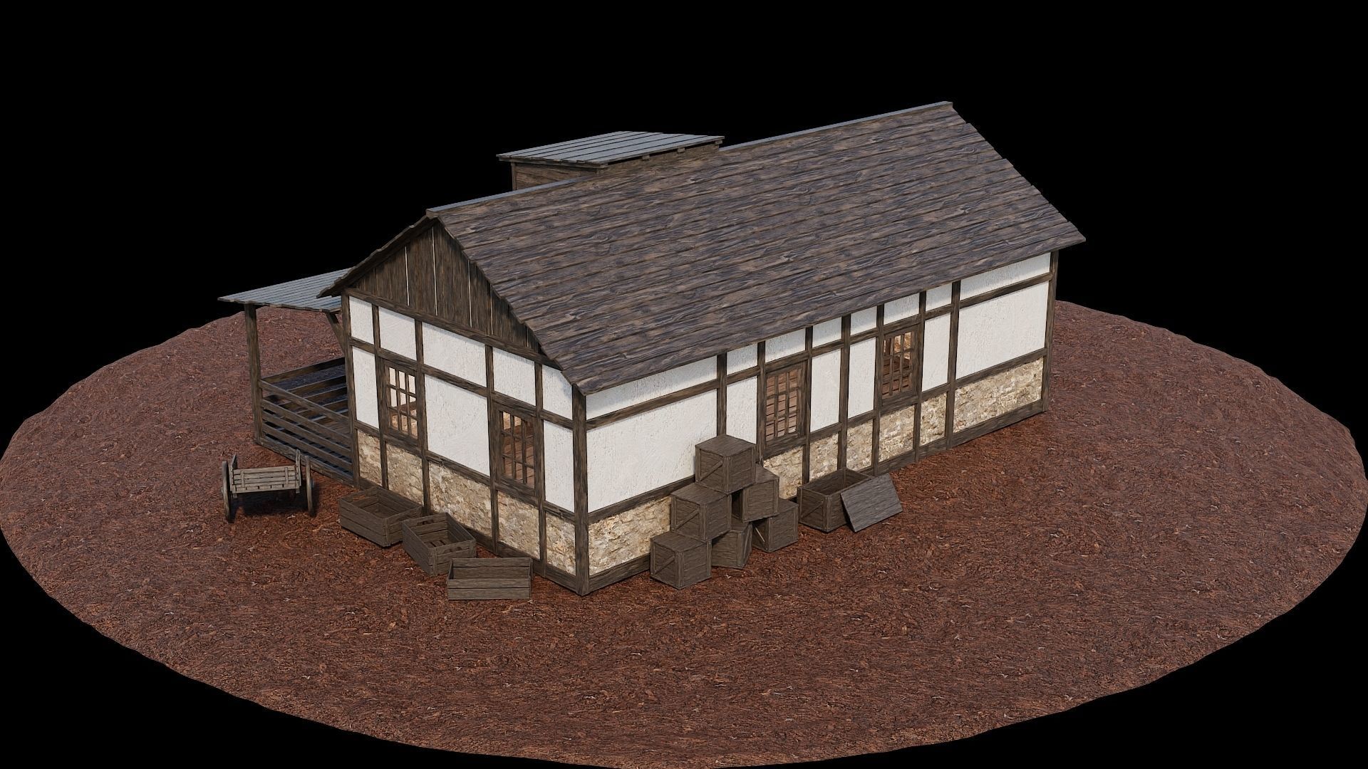 Medieval Village Asset 04 - 4K Textures Game Ready Low-poly 3D model_11