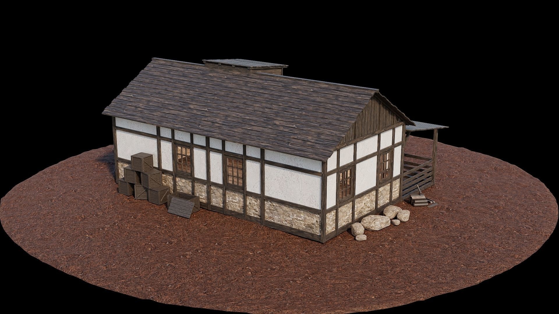 Medieval Village Asset 04 - 4K Textures Game Ready Low-poly 3D model_10