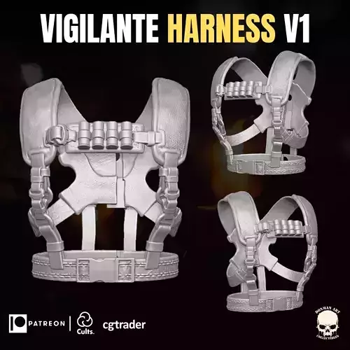 Vigilante Harness V1 Kit 3D printable file for Action Figures 
