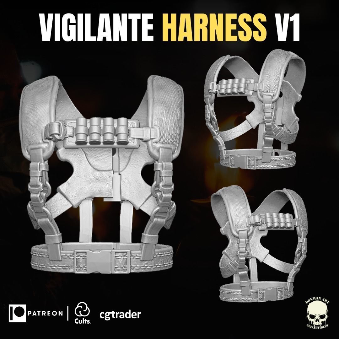 Vigilante Harness V1 Kit 3D printable file for Action Figures  3D print model_15