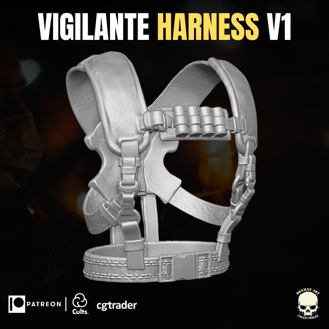 Vigilante Harness V1 Kit 3D printable file for Action Figures  3D print model_13